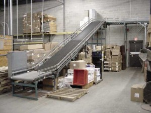 used conveyor belt image industrial warehouse