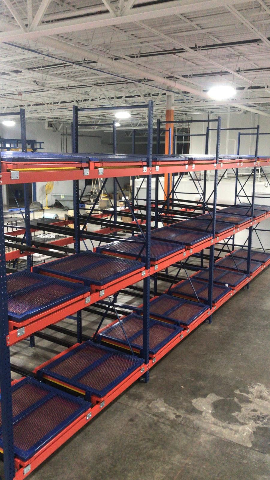 used push back racking