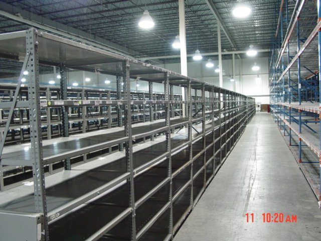 used industrial shelving