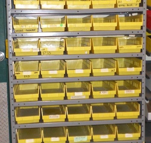 parts storage shelving