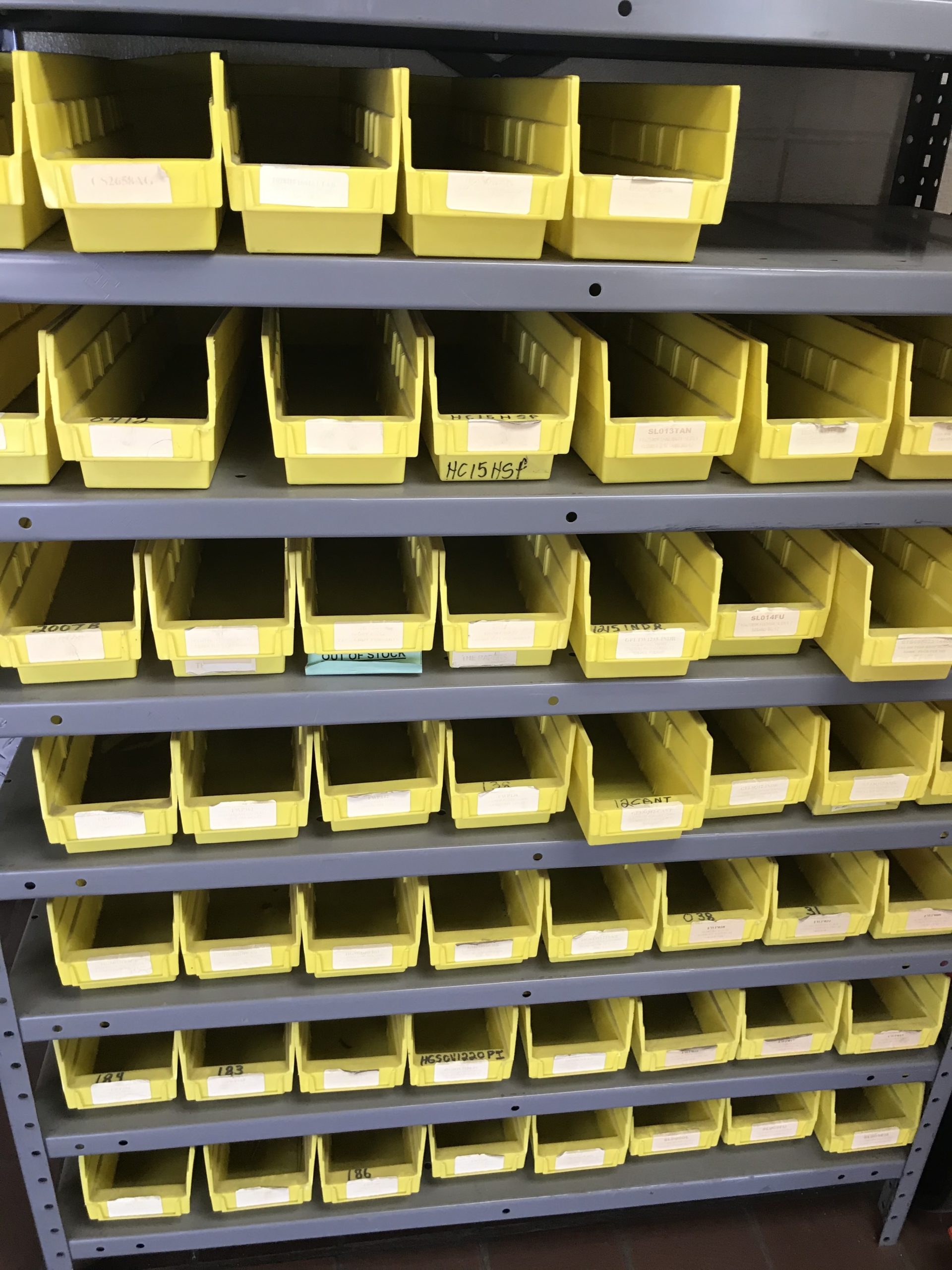 storage bin shelving