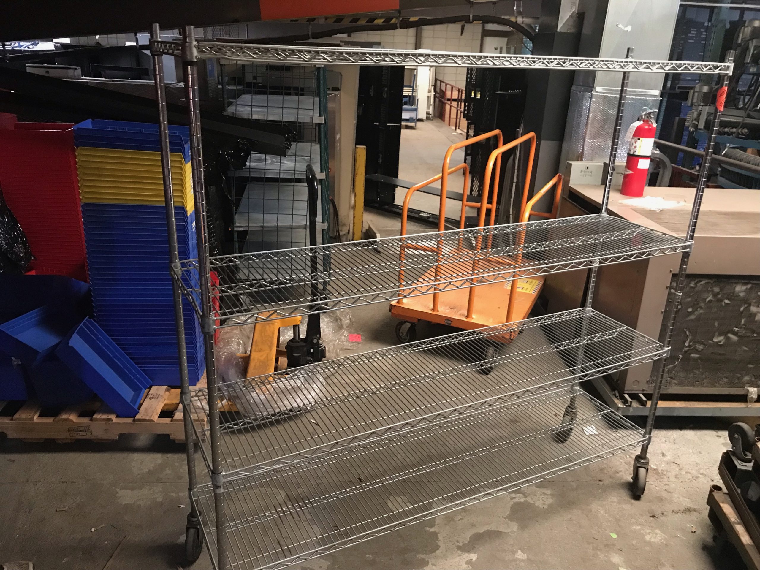 Rolling Wire Shelves