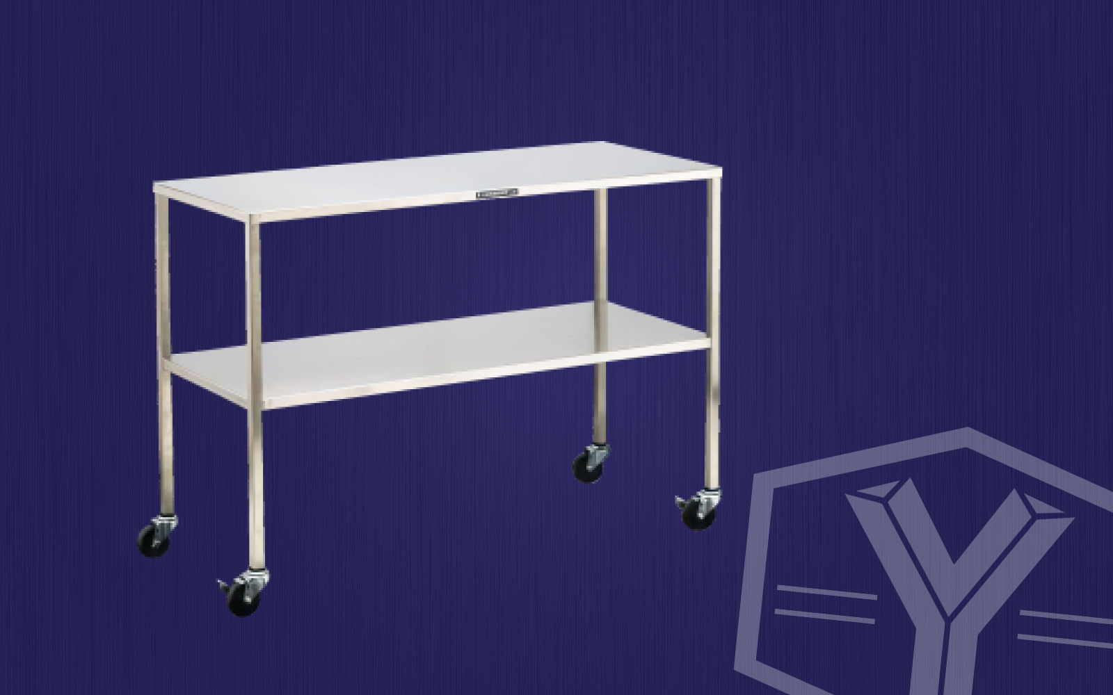Rolling Stainless Utility Tables With Undershelf